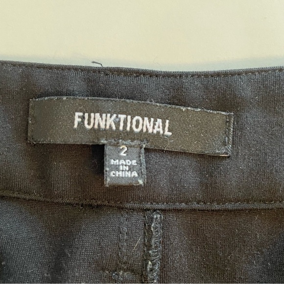 Funktional Black Atomic Leather Panel Skinny Pants Size 2 - Picture 5 of 8